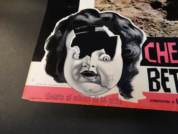 WHATEVER HAPPENED TO BABY JANE? 1962 Italian version vintage half sheet poster