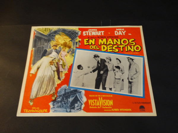 Alfred Hitchcock The Man Who Knew Too Much (En Manos del Destino) lobby card, Spanish version,