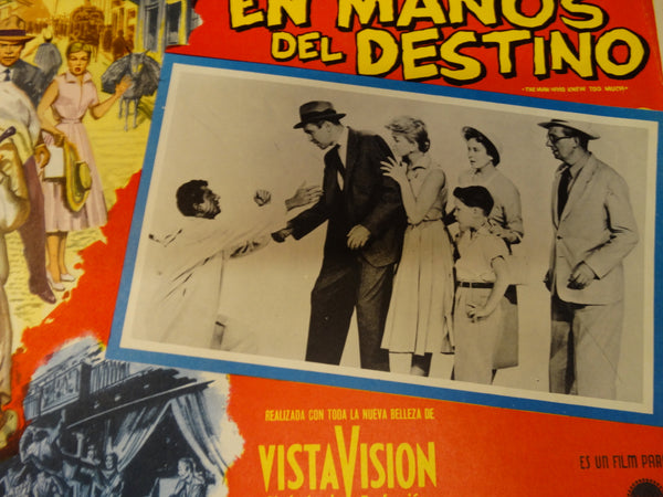 Alfred Hitchcock The Man Who Knew Too Much (En Manos del Destino) lobby card, Spanish version,