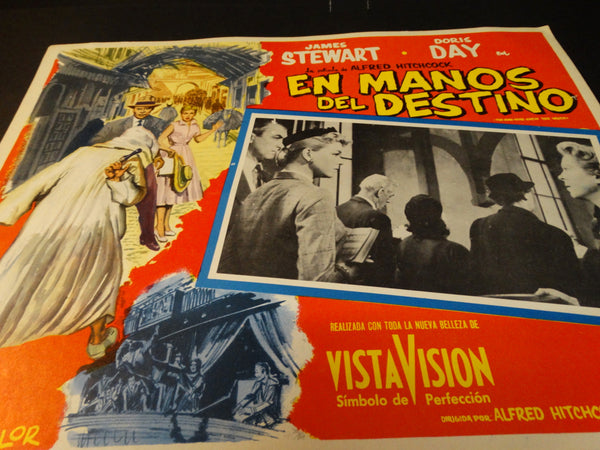 Alfred Hitchcock The Man Who Knew Too Much (En Manos del Destino) lobby card, Spanish version