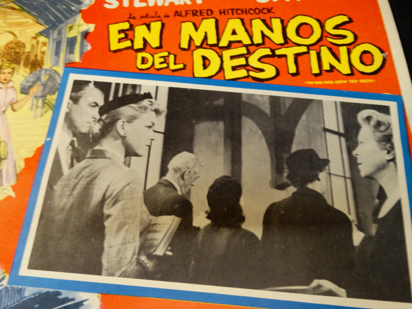 Alfred Hitchcock The Man Who Knew Too Much (En Manos del Destino) lobby card, Spanish version