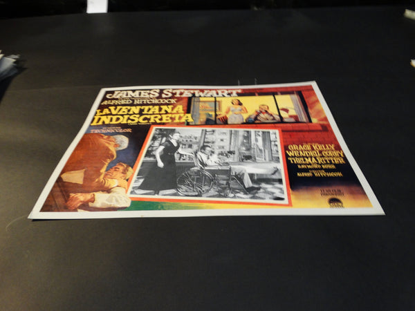 Alfred Hitchcock Rear Window lobby card, Spanish version