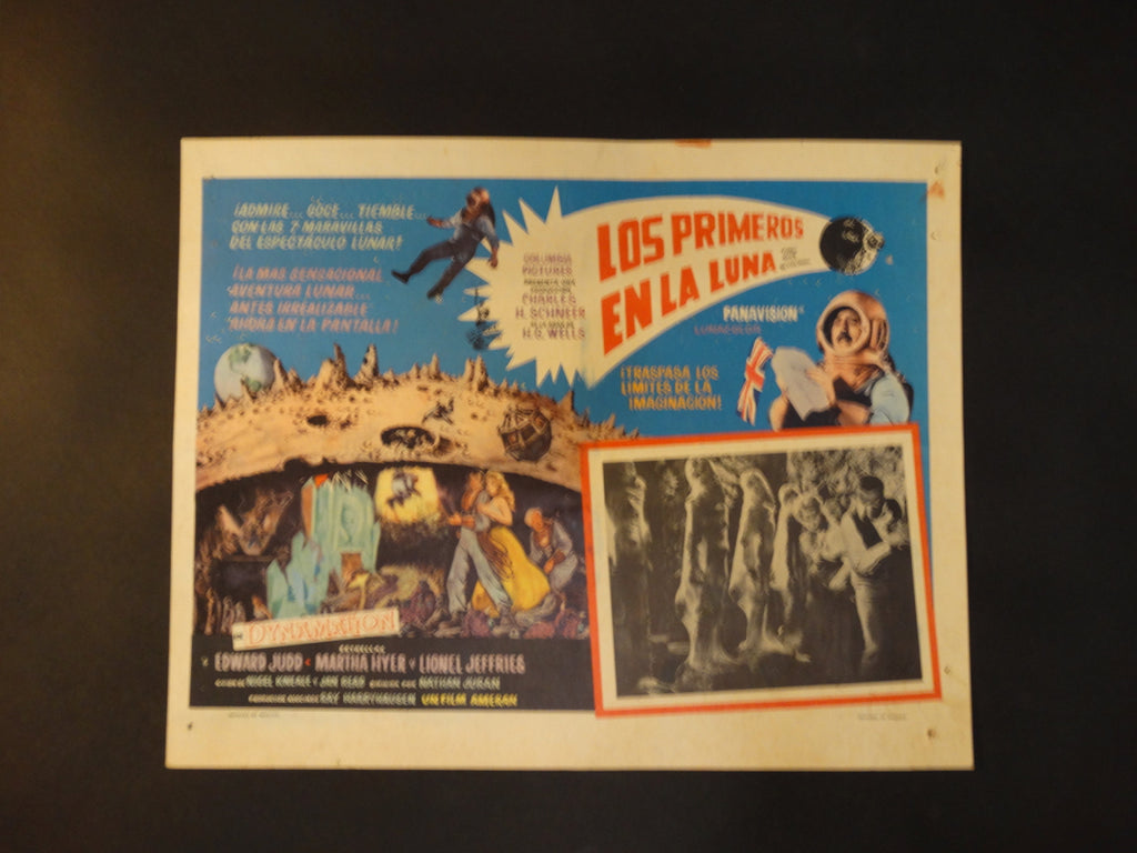 FIRST MEN IN THE MOON 1964 (Los Primeros en la Luna) vintage lobby card