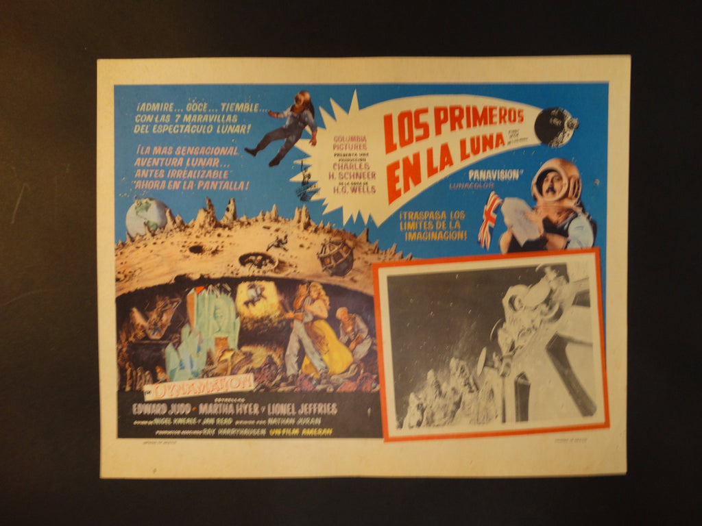 FIRST MEN IN THE MOON 1964 (Los Primeros en la Luna) vintage lobby card