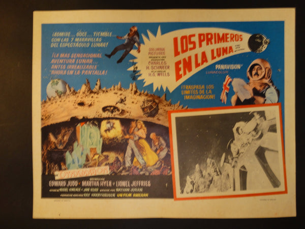 FIRST MEN IN THE MOON 1964 (Los Primeros en la Luna) vintage lobby card