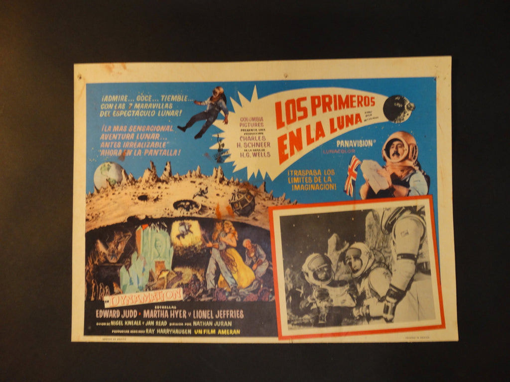 FIRST MEN IN THE MOON 1964 (Los Primeros en la Luna) vintage lobby card