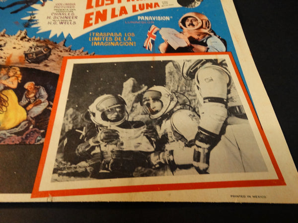 FIRST MEN IN THE MOON 1964 (Los Primeros en la Luna) vintage lobby card