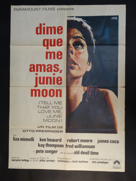 Tell Me That You Love Me, Junie Moon 1970 (Dime que me amas, Junie moon) one sheet (Spanish)