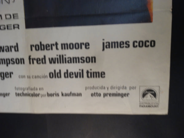 Tell Me That You Love Me, Junie Moon 1970 (Dime que me amas, Junie moon) one sheet (Spanish)