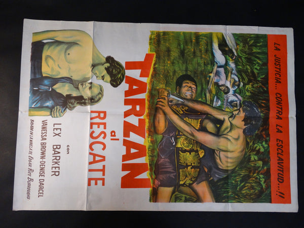 TARZAN AND THE SLAVE GIRL 1950 (Tarzan Al Rescate) one sheet movie poster AP794