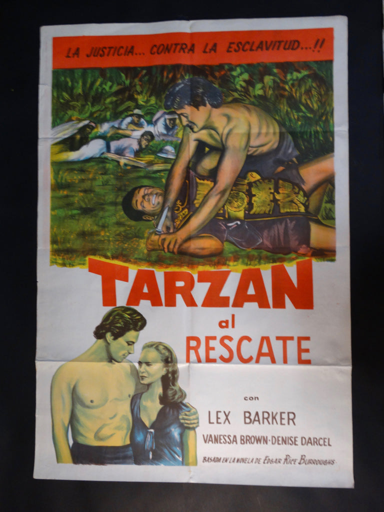 TARZAN AND THE SLAVE GIRL 1950 (Tarzan Al Rescate) one sheet movie poster AP794