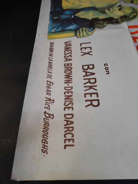 TARZAN AND THE SLAVE GIRL 1950 (Tarzan Al Rescate) one sheet movie poster AP794