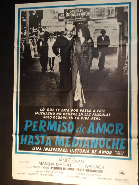 CINDERELLA LIBERTY 1973 (Permiso de Amor Hasta Medianoche) vintage Spanish language one-sheet
