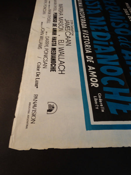 CINDERELLA LIBERTY 1973 (Permiso de Amor Hasta Medianoche) vintage Spanish language one-sheet