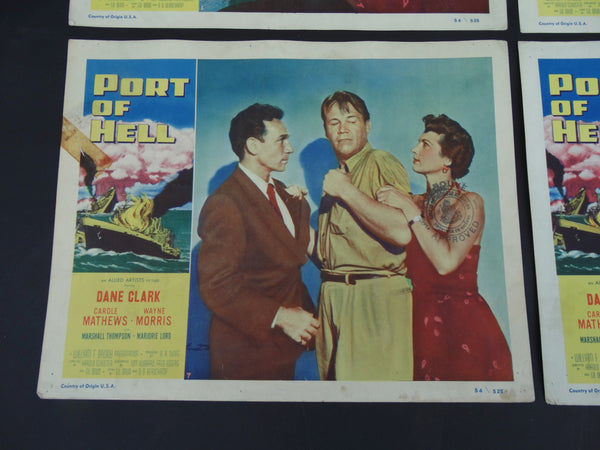Port Of Hell (1954) 4 Lobby Cards