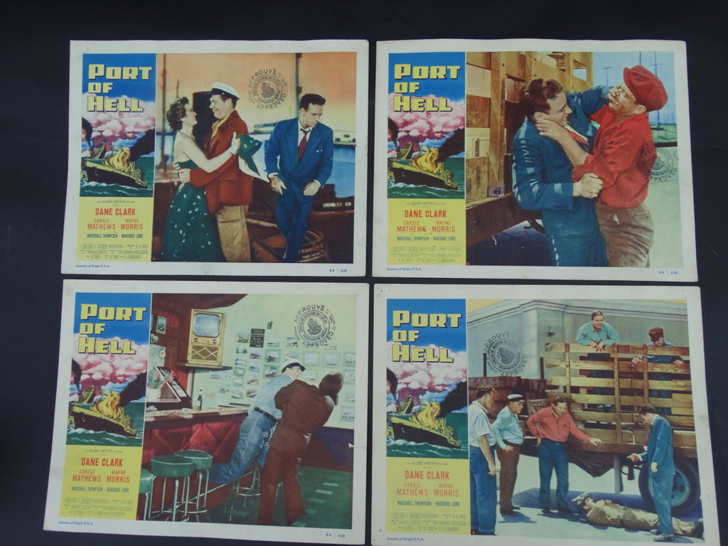 Port of Hell (1954) 4 Lobby Cards