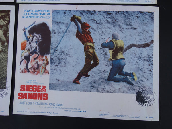 Siege of the Saxons (1963) 4 Lobby Cards