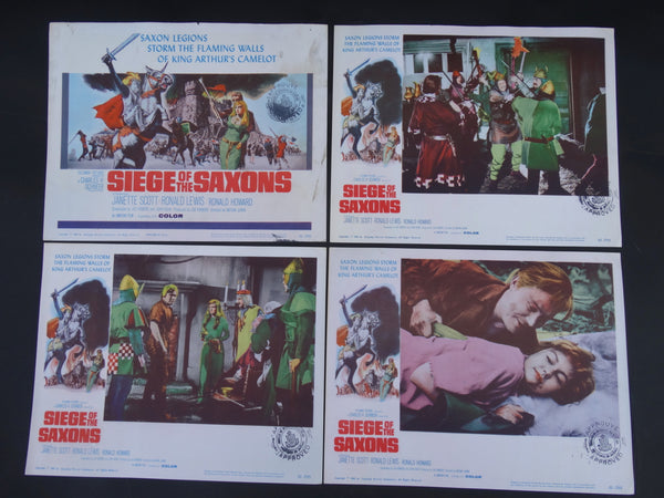 Siege Of the Saxons (1963) 4 Lobby Cards