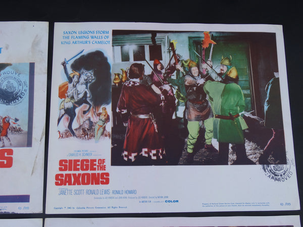 Siege Of the Saxons (1963) 4 Lobby Cards