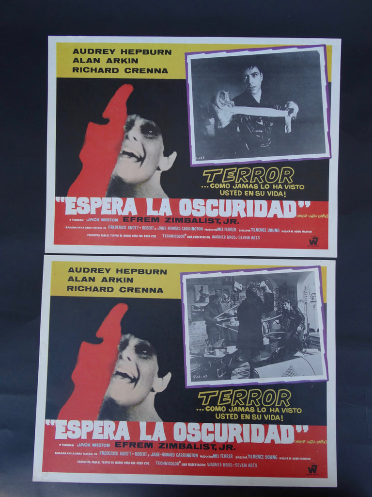 Wait Until Dark 1967 (Espera La Oscuridad) 2 Lobby Cards