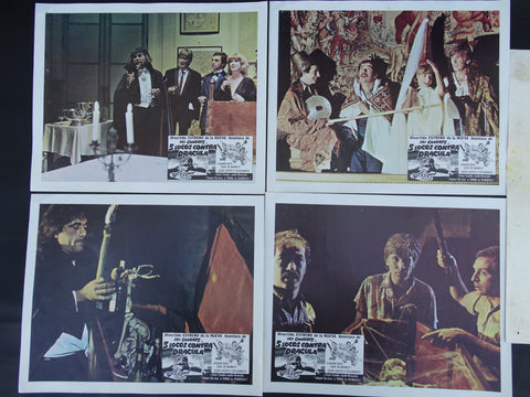 5 Locos Contra Dracula (Les Charlots Contre Dracula 1980) 4 Lobby Cards