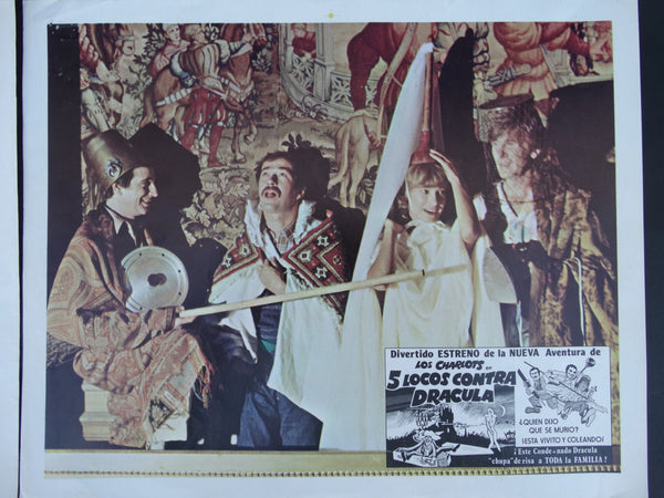 5 Locos Contra Dracula (Les Charlots Contre Dracula 1980) 4 Lobby Cards
