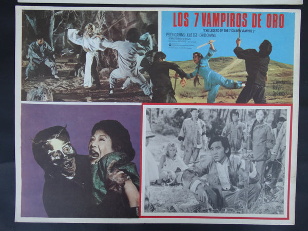 Los 7 Vampiros de Oro (The Legend of the 7 Golden Vampires 1974)  2 Lobby Cards