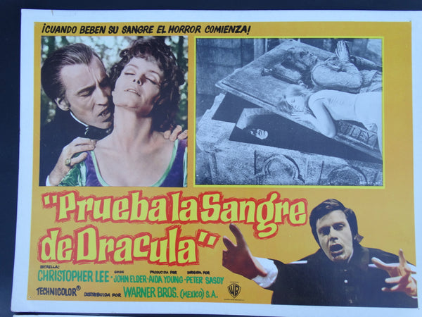 Prueba la Sangre de Dracula (Taste the Blood of Dracula 1970) 2 Lobby Cards