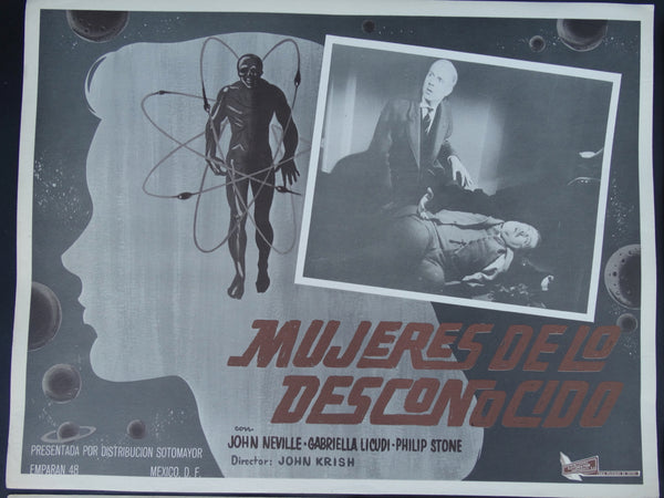 Mujeres de lo Desconocido (Unearthly Stranger 1963) 4 Lobby Cards A