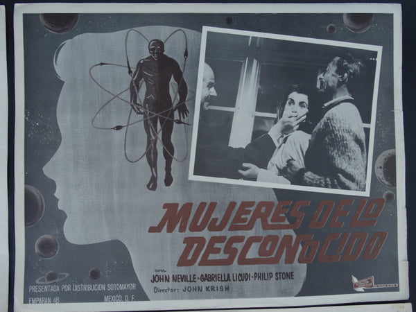Mujeres de lo Desconocido (Unearthly Stranger 1963) 4 Lobby Cards A