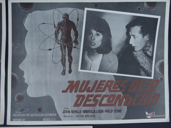 Mujeres de lo Desconocido (Unearthly Stranger 1963) 3 Lobby Cards B