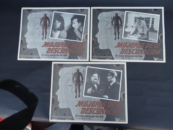Mujeres de lo Desconocido (Unearthly Stranger 1963) 3 Lobby Cards B