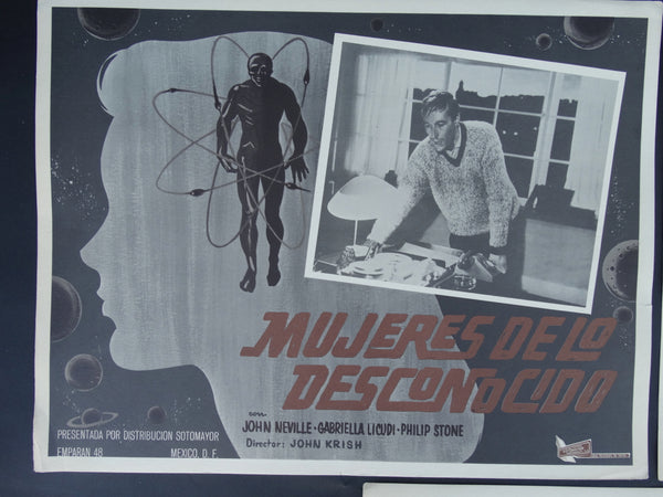 Mujeres de lo Desconocido (Unearthly Stranger 1963) 3 Lobby Cards B