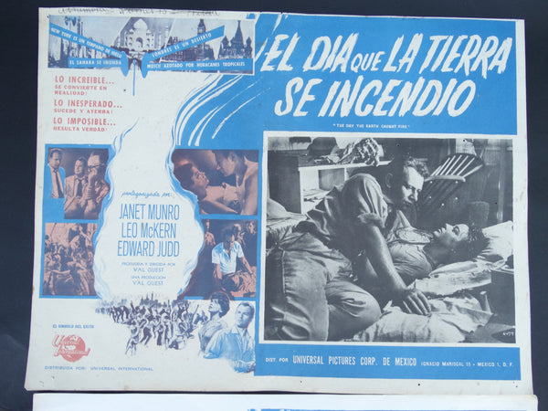 El Dia que la Tierra se Inciendo (The Day The Earth Caught Fire 1961) 2 Lobby Cards