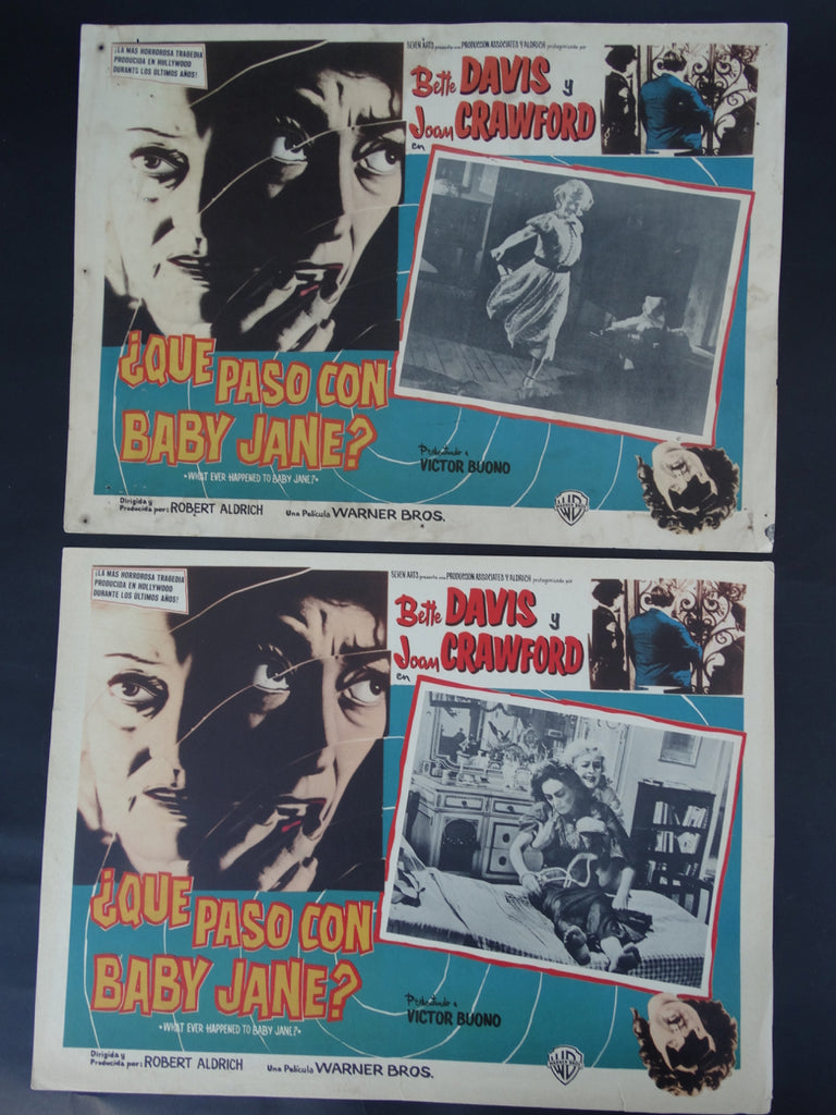 Que Paso Con Baby Jane (Whatever Happened To Baby Jane? 1962) 2 Lobby Cards B