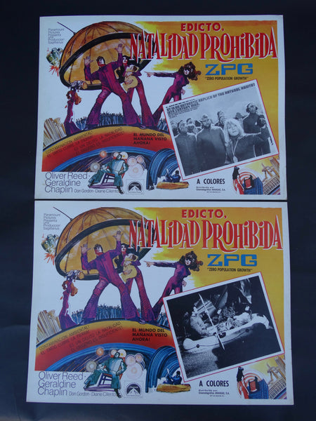 Zero Population Growth 1972 Edicto, Natalidad Prohibida Z.P.G. 2 Lobby Cards