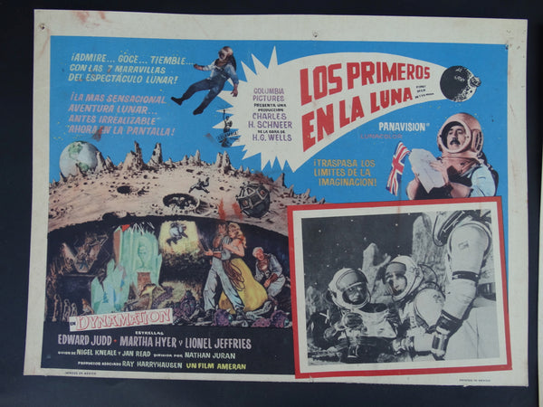 Los Primeros En La Luna (First Men In The Moon 1964) set of 3 Lobby Cards