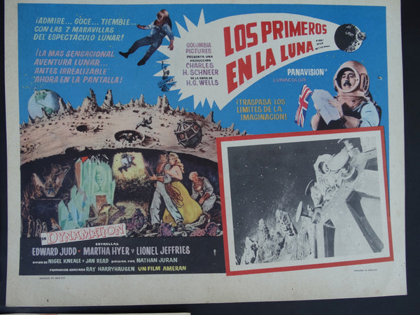 Los Primeros En La Luna (First Men In The Moon 1964) set of 3 Lobby Cards