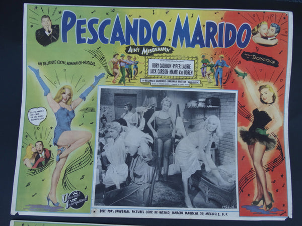Ain't Misbehavin' 1955 (Pescando Marido) Set of 2 Lobby Cards