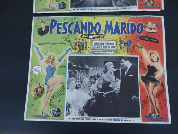 Ain't Misbehavin' 1955 (Pescando Marido) Set of 2 Lobby Cards