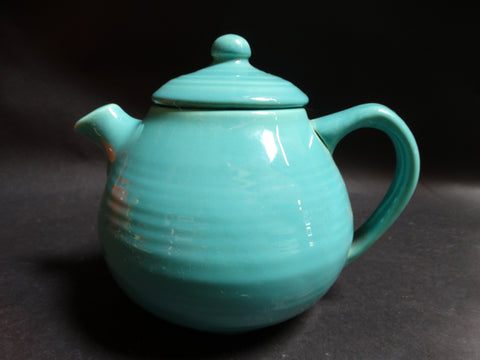 Bauer Monterey Ringware Snubnosed Teapot in Turquoise B3027