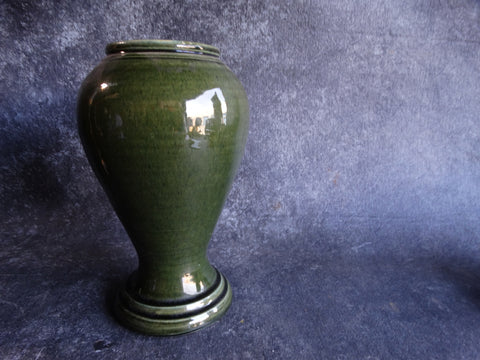 Bauer Pedestal California Vase in Ink Green B3072