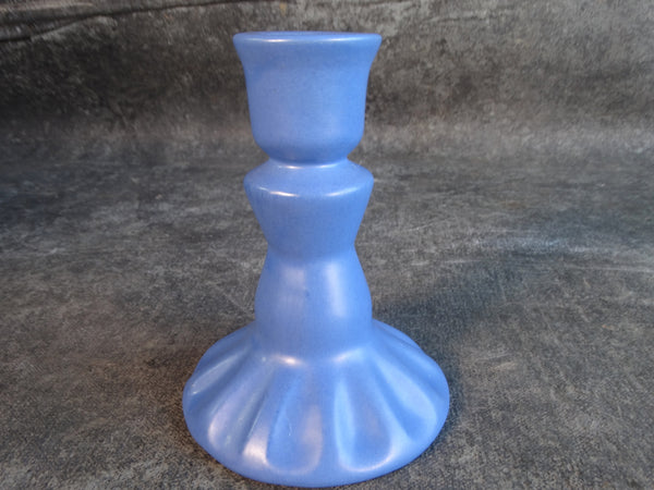 Catalina Island White Clay Candlestick in Blue C600