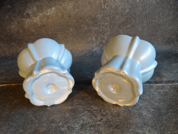 Catalina Island Pair of of Star Candlesticks #606 in Light Blue C655