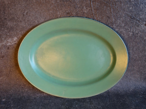 Catalina Island Red Clay Platter in Green C656