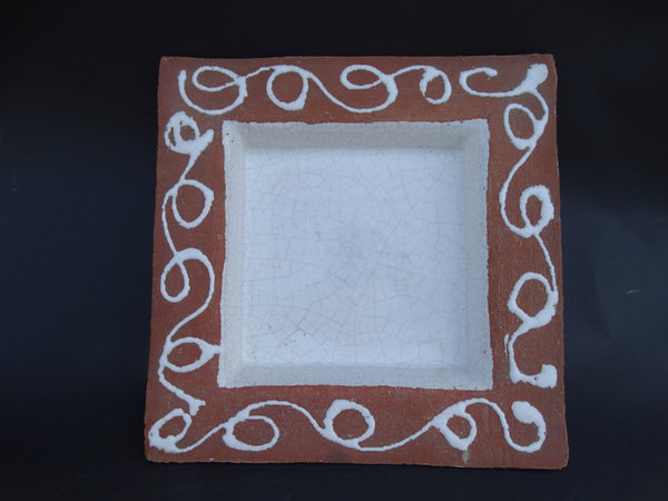 Barbara Willis 714 Console Bowl in White Crackle Glaze