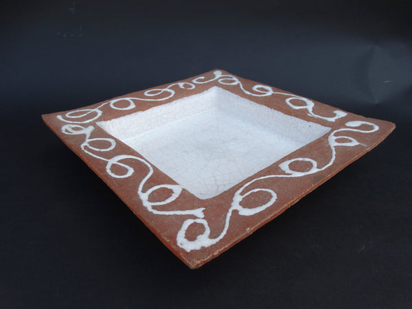 Barbara Willis 714 Console Bowl in White Crackle Glaze