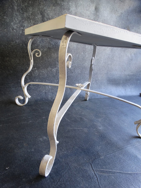 D & M Tile-top Table Wrought Iron Base c 1927 CA2099