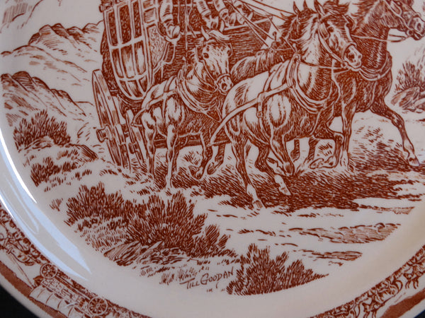 Wallace Westward Ho Pioneer Trails Chop Plate CA2176