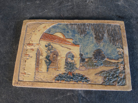 Claycraft Spanish Courtyard Scenic Tile CA2170
